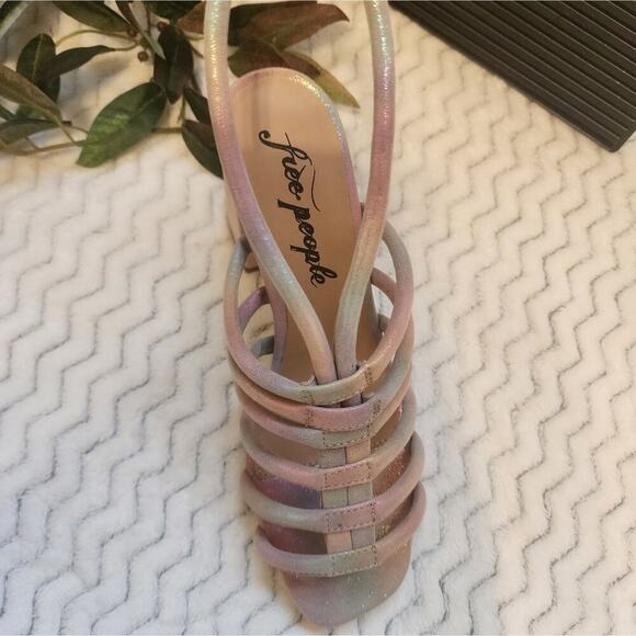 FREE PEOPLE COLLETTE SANDAL RAINBOW NEW SIZE 38 US 7.5 - Picture 4 of 8